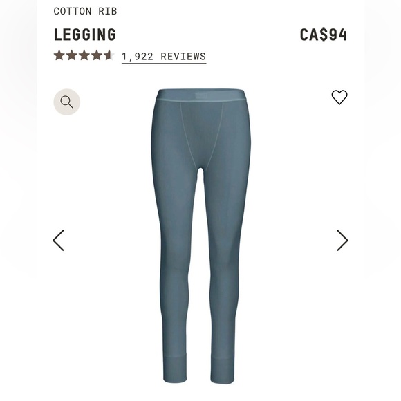 SKIMS Pants - NWT SKIMS Cotton Rib Leggings